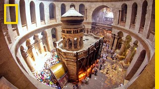 Tomb of Jesus  the Restroed Shrine EDICULE in JERUSALEM [upl. by Arinaid929]