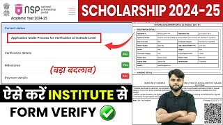 NSP Application Under Process at Institute Level 202425  Fresh amp Renewal  NSP Scholarship 202425 [upl. by Nicky]