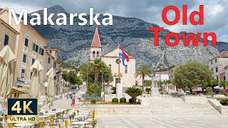 Makarska Dalmatia Croatia 🇭🇷 4K Old Town and Port Side Walking Tour [upl. by Ayr782]