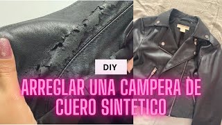 😱 Cómo RESTAURAR una campera de CUERO SINTÉTICO DIY 😱  Giuliana Runco [upl. by Ydnolem100]