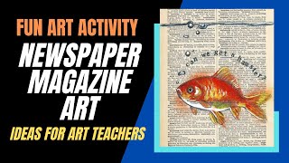 Drawing on newspapers magazines  Newspaper magazine art  Art has no limits [upl. by Ecnerewal]