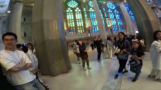 Inside Basílica de la Sagrada Família Barcelona 2024 [upl. by Kcirderfla329]