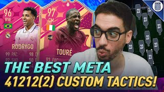 THE BEST RANK 1 META 412122 FORMATION amp CUSTOM TACTICS FOR FIFA 23 ULTIMATE TEAM [upl. by Barstow13]