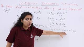 Class 12th – Homogeneous Differential Equations Problem Example1  Tutorials Point [upl. by Nich]