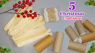 5 Affordable Christmas Decoration ideas From waste materials  DIY Christmas craft idea🎄194 [upl. by Firman674]