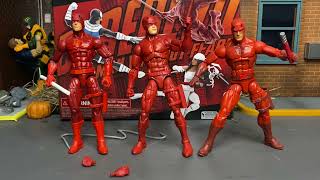 Marvel Legends Daredevil the Man Without Fear 3 pack action figure review [upl. by Ranip]