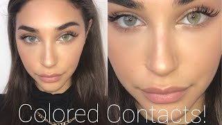 COLORED CONTACTS TRY ON amp REVIEW SOLOTICA DISCOUNT CODE  Chantel Jeffries [upl. by Maxy350]