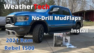 2021 Ram Rebel  WeatherTech NoDrill Mud Flaps Install [upl. by Aleekat343]