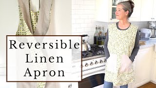 How to Sew a Reversible Apron  Full Tutorial [upl. by Ernesta468]