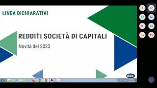 Redditi Società di Capitali  Novità 2023 [upl. by Ecirpac189]