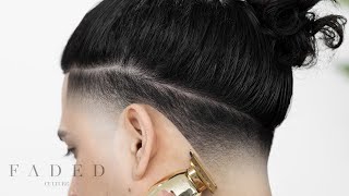 TAPER FADE FOR MAN BUN TUTORIAL [upl. by Viguerie]