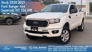 2021 Ford Ranger 4x4 XLT 126 WB Certified Rare Supercab Low KM at Thorncrest Ford stock 2520 [upl. by Ollie]