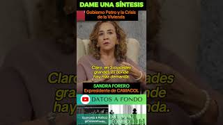 Colombia Gobierno Petro y la Crisis de Vivienda shorts gustavopetro petro viviendavis DatosCol [upl. by Nedyarb]