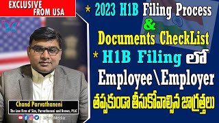 2023 H1B Filing Process and Important Documentation  H1B Filing cost  Chand Parvathaneni [upl. by Rosaleen]