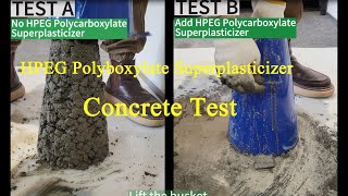 Fluidity of HPEG Polyboxylate Superplasticizer in Concrete [upl. by Searby211]