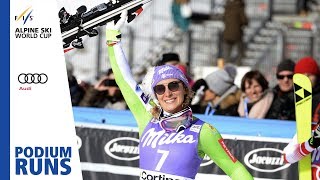 Ilka Stuhec  Ladies Downhill 2  Cortina  3rd place  FIS Alpine [upl. by Suolhcin]