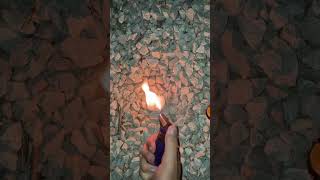 Regular cotton ball vs Vaseline fire starter Vaseline [upl. by Ellerahs]