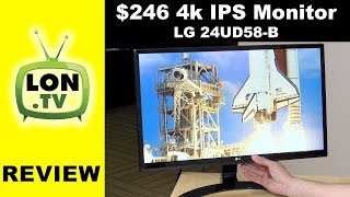 246 4k UHD IPS Monitor LG 24UD58B 24Inch Display Review [upl. by Onin]