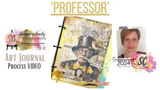 Professor by Emma Zappone  Mixed Media Art Journal [upl. by Aleak]