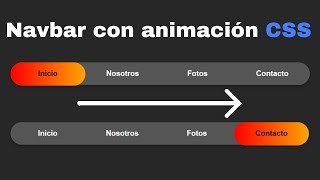 Navbar animado usando HTML y CSS  Fácil y Atractivo [upl. by Aiekram60]