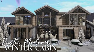 Bloxburg  Rustic Modern Winter Cabin  SPEEDBUILD PART 1 [upl. by Aciretnahs486]