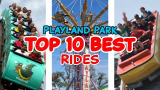 Top 10 rides at Playland Park  Rye New York  2022 [upl. by Nnyleve]