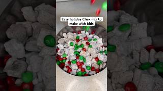 How to make holiday Chex mix 🎄easy recipe for kids  no bake Christmas dessert christmastreats [upl. by Gare613]