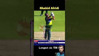 Shahid Afridi 158 metar long sixviralvideo viralshortsvideo youtube [upl. by Ardelis]