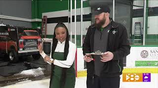 Employing Erin Dallas Stars Zamboni Driver [upl. by Sacttler376]