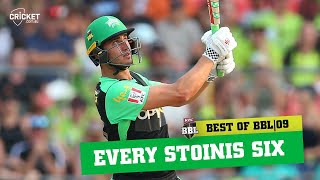 Every time BKT Golden Bat Marcus Stoinis cleared the rope  KFC BBL09 [upl. by Meyers104]