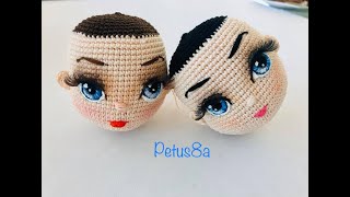 Como bordar y pintar ojos en tus muñecas amigurumis by Petus [upl. by Austina]