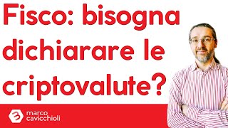 Le criptovalute vanno dichiarate E come ft Ferdinando Ametrano [upl. by Ahsiekar859]