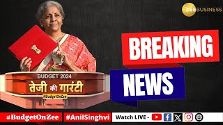 Nirmala Sitharaman Budget Speech LIVE Union Budget 202425 Budget 2024  Zee Business LIVE [upl. by Latsirhc76]