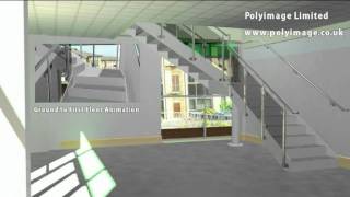 3D CAD Animation  Feature Staircase Construction in Steel [upl. by Dareg813]