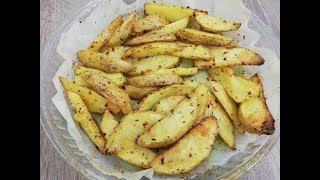 FIRINDA BAHARATLI ELMA DİLİM PATATES TARİFİ [upl. by Atnwahsal]