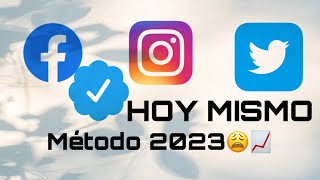 VERIFICA SIN SER FAMOSO TU INSTAGRAM  FACEBOOK  TWITTER MÉTODO 2023 META VERIFIED [upl. by Dan]