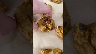 3Ingredient PUMPKIN CHOCOLATE Chip Cookies 🎃 The EASIEST Fall Treat [upl. by Irrehs]