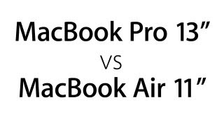 MacBook Pro 13quot vs MacBook Air 11quot [upl. by Hooper519]