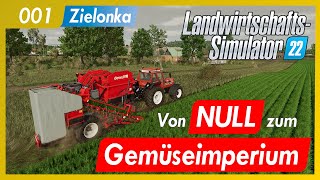 LS22  001  Zielonka  Von Null zum Gemüseimperium  Lets play premium edition gameplay Karotten [upl. by Eilatam]