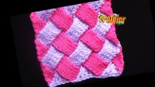 Cómo Tejer Entrelac How to Knit Entrelac Free Knitting Patterns Puntos Entrelazados 2 agujas 293 [upl. by Ecirtap]