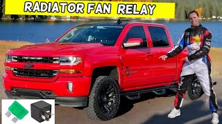 CHEVROLET SILVERADO RADIATOR FAN RELAY LOCATION REPLACEMENT 2014 2015 2016 2017 2018 2019 [upl. by Anail828]