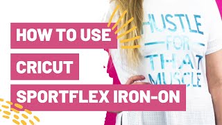 How To Use Cricut SportFlex IronOn  DIY Workout Shirts [upl. by Nattie]