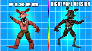 Fixed VS Broken NIGHTMARE FNAF 4 Animatronics SFM FNAF [upl. by Aidni]