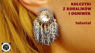 Kolczyki z koralików i ogniwek  krok po kroku  tutorial [upl. by Janeta187]