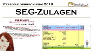 Abrechnung von SEGZulagen in der Personalverrechnung 2019 [upl. by Tartan941]