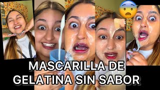 CÓMO HACER LA MASCARILLA DE GELATINA SIN SABOR 😨 [upl. by Ronni]