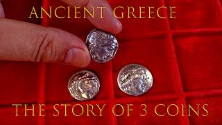 3 Ancient Greek Coins  Ptolemy Alexander III Athens Owl [upl. by Mcnully853]