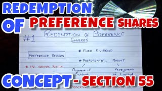 1 Redemption of Preference Shares  Concept By Saheb Academy  BCOM  BBA  CA INTER [upl. by Berman]