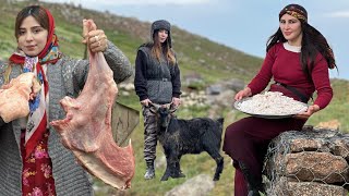 Cook a whole leg of beef in the mountain oven Nomad grandmothers recipe [upl. by Taran]