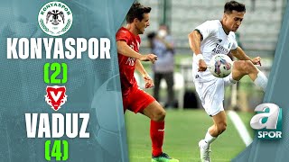 Arabamcom Konyaspor 24 Vaduz MAÇ ÖZETİ UEFA Konferans Ligi 3 Eleme Turu 2 Maçı 11082022 [upl. by Teleya]